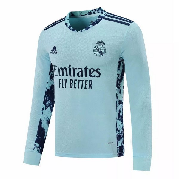 Tailandia Camiseta Real Madrid Primera Equipación ML 2020-2021 Azul